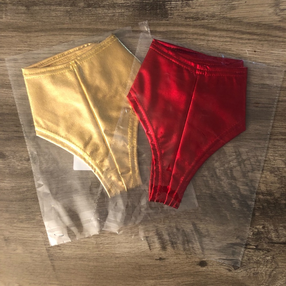 MULT COLORS NEVER WORN O/S METALLIC RAVE THONG